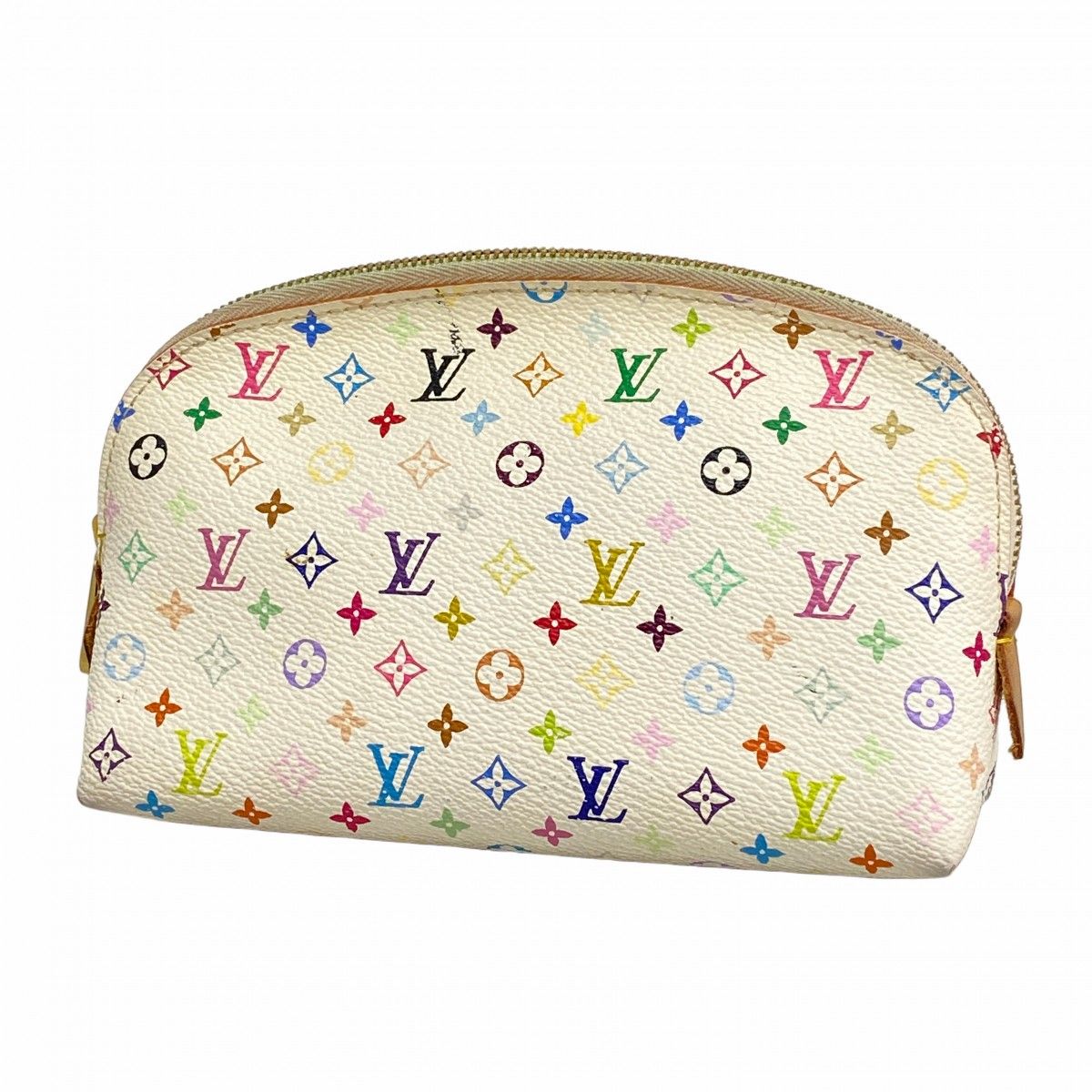 Louis Vuitton Pouch Monogram Multicolor Pochette Cosmetic Blanc Rich