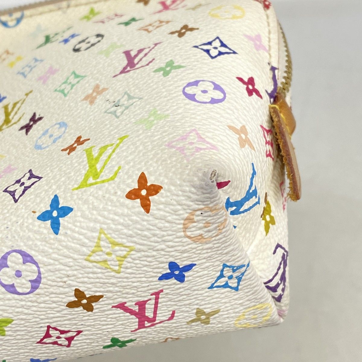 Louis Vuitton Pouch Monogram Multicolor Pochette Cosmetic Blanc Rich — view 7