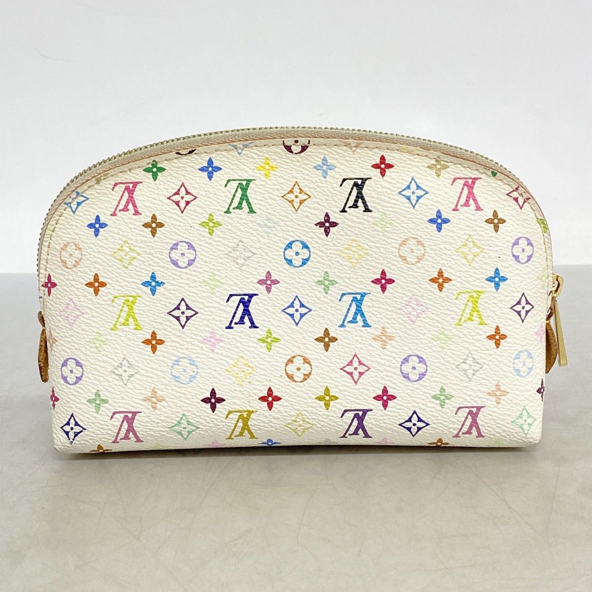 Louis Vuitton Pouch Monogram Multicolor Pochette Cosmetic Blanc Rich — view 9