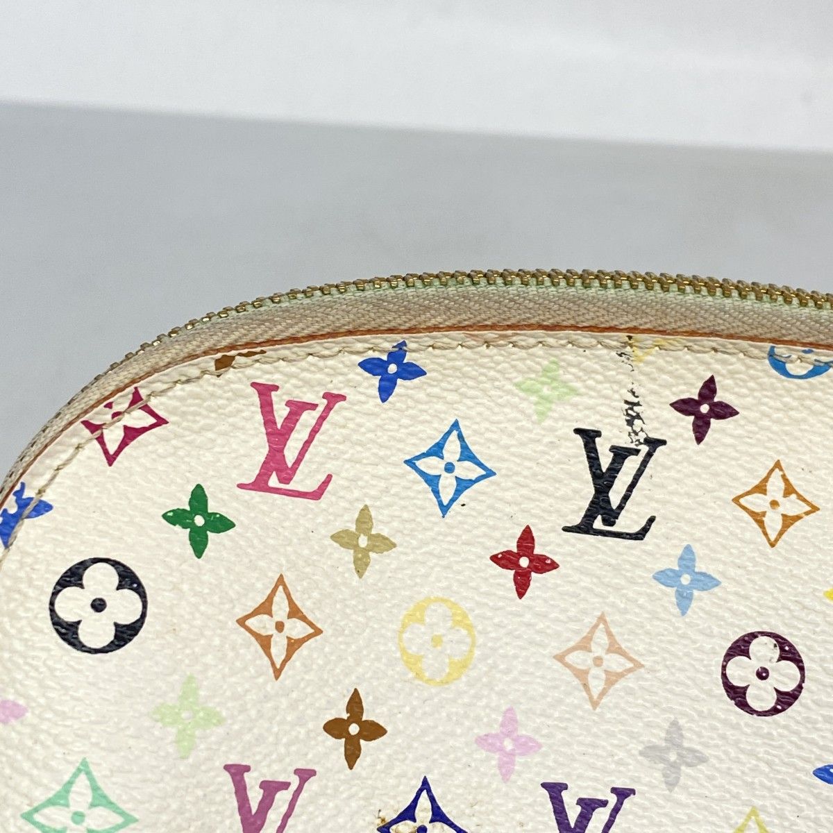 Louis Vuitton Pouch Monogram Multicolor Pochette Cosmetic Blanc Rich — view 6