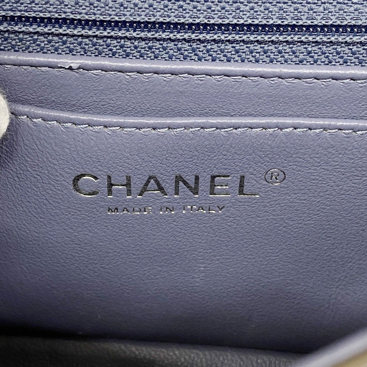 Chanel Shoulder Bag Mini Quilted Patent Leather Khaki Silver — view 5