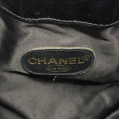Chanel Shoulder Bag Patent Leather Black Gold — view 5