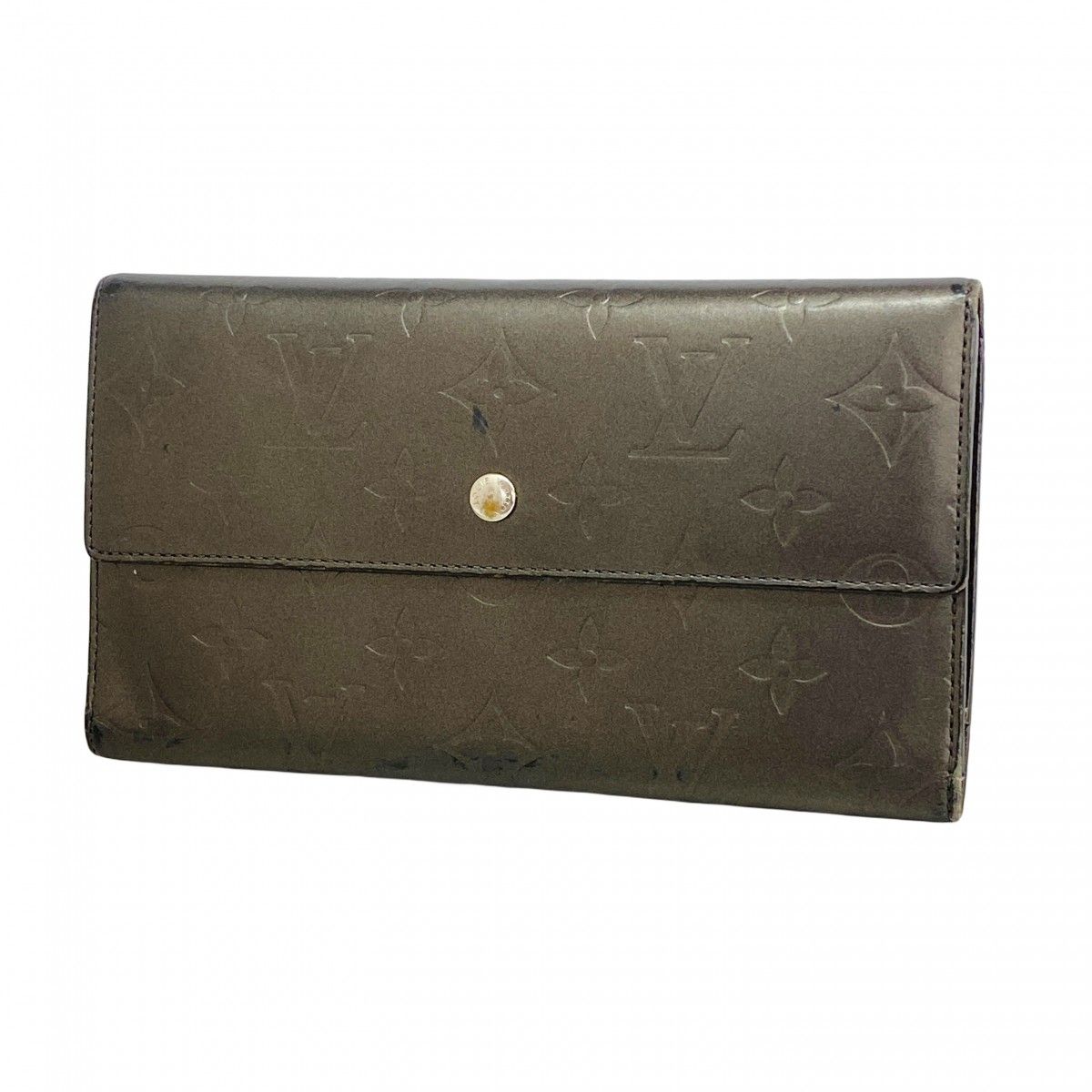 Louis Vuitton Trifold Wallet Monogram Matte Porte Tresor International Noir