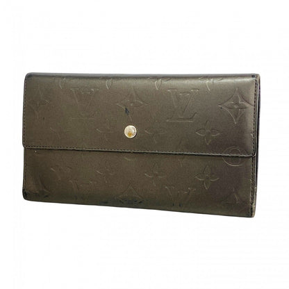 Louis Vuitton Trifold Wallet Monogram Matte Porte Tresor International Noir