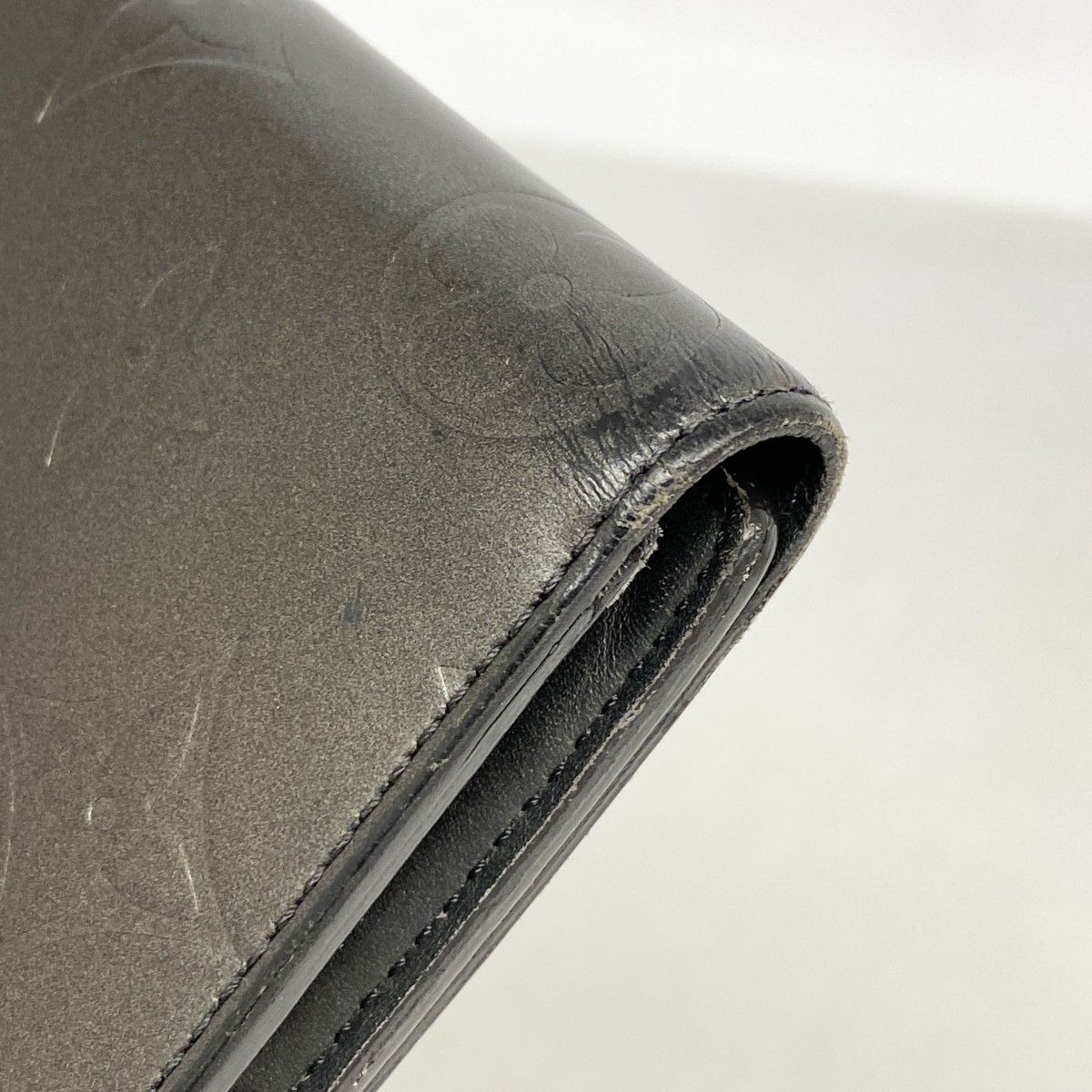 Louis Vuitton Trifold Wallet Monogram Matte Porte Tresor International Noir — view 6