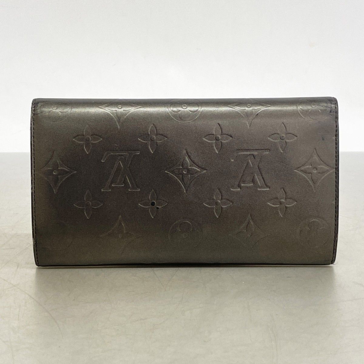 Louis Vuitton Trifold Wallet Monogram Matte Porte Tresor International Noir — view 8
