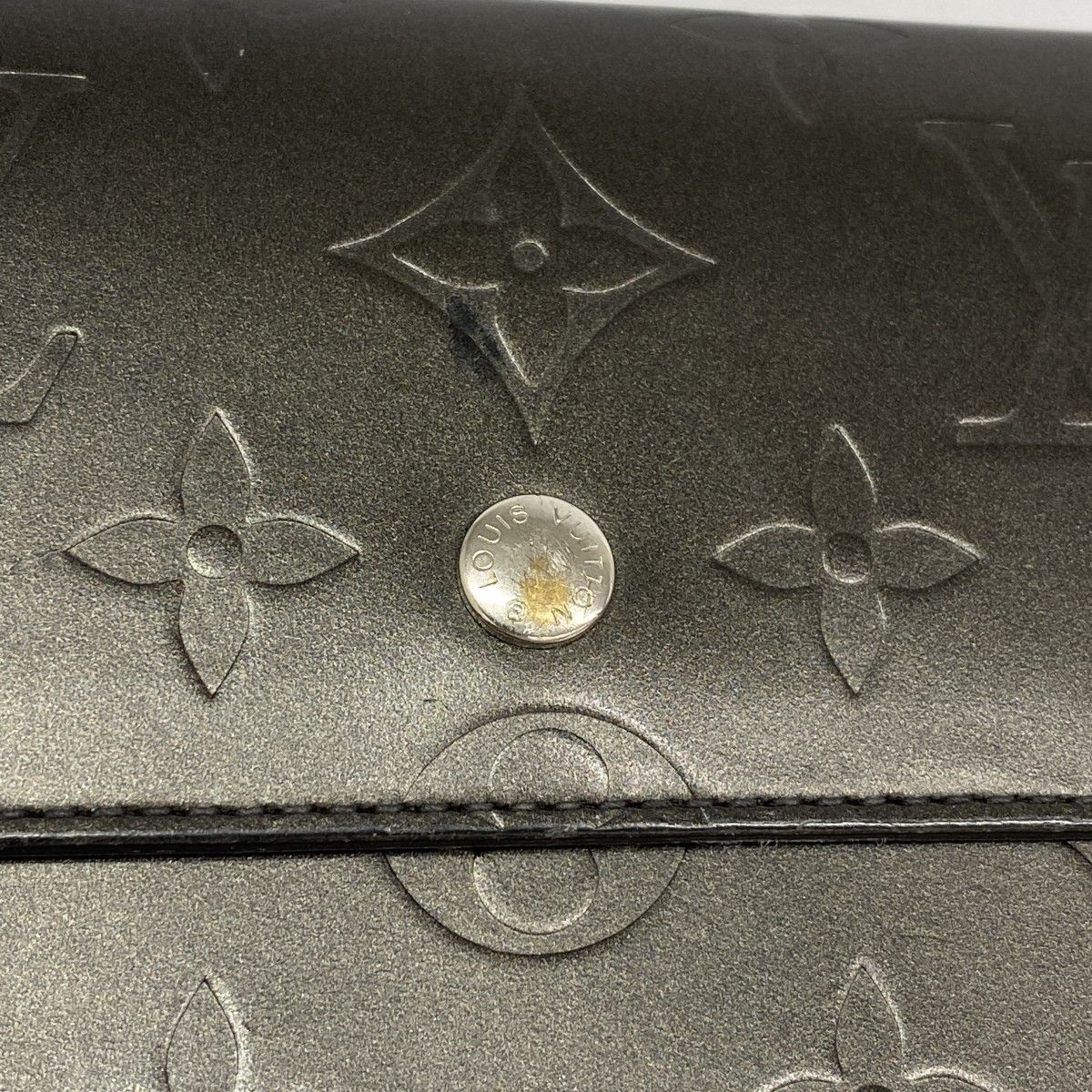 Louis Vuitton Trifold Wallet Monogram Matte Porte Tresor International Noir — view 7