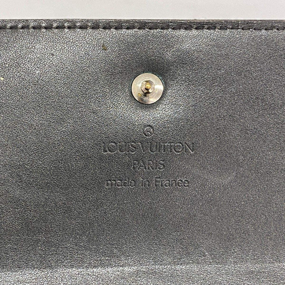Louis Vuitton Trifold Wallet Monogram Matte Porte Tresor International Noir — view 4