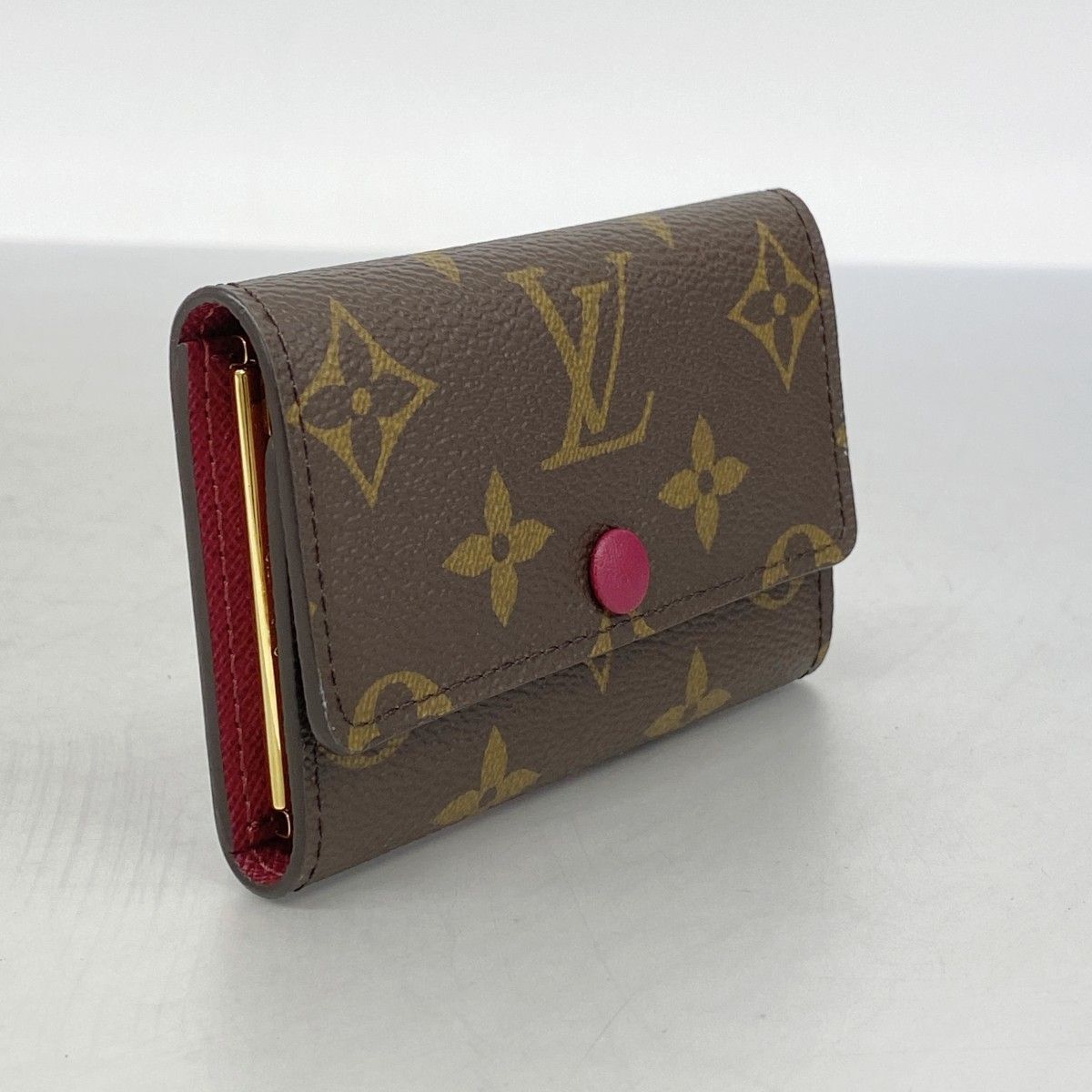 Louis Vuitton Key Case Monogram Multicles 6 Brown Fuchsia Pink Key Holder — view 2