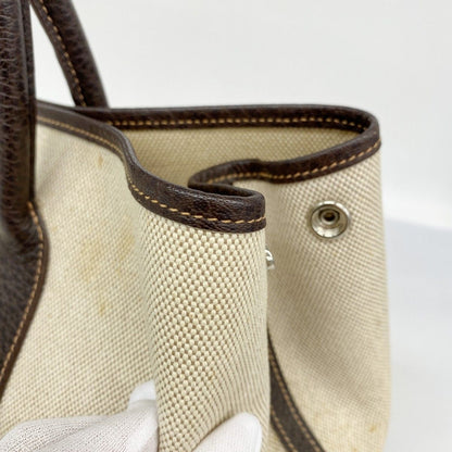 Hermes Tote Garden Party PM Toile Ash Brown Silver — view 7