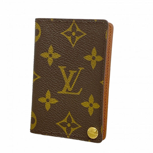 Louis Vuitton Card Case Monogram Holder Cles Depression Brown