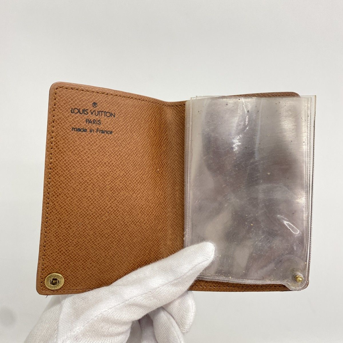 Louis Vuitton Card Case Monogram Holder Cles Depression Brown — view 3