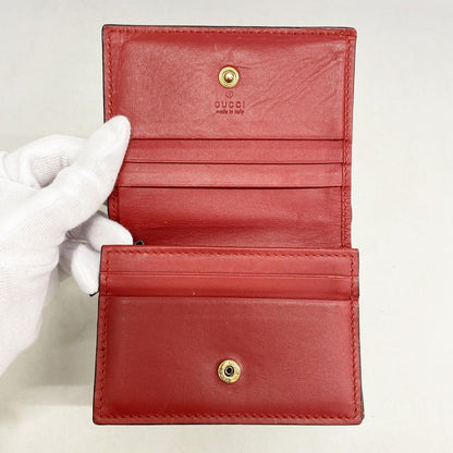 Gucci Wallet GG Supreme Cherry Brown Red Gold — view 3