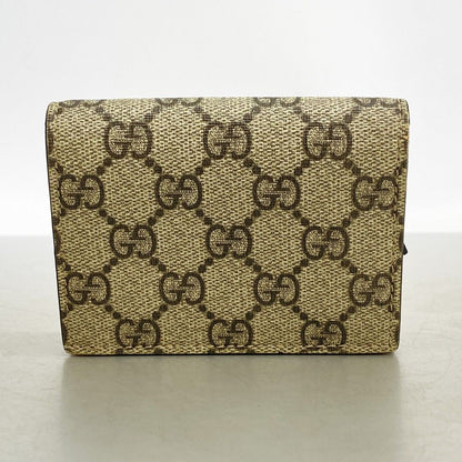 Gucci Wallet GG Supreme Cherry Brown Red Gold — view 8