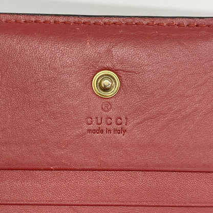 Gucci Wallet GG Supreme Cherry Brown Red Gold — view 4