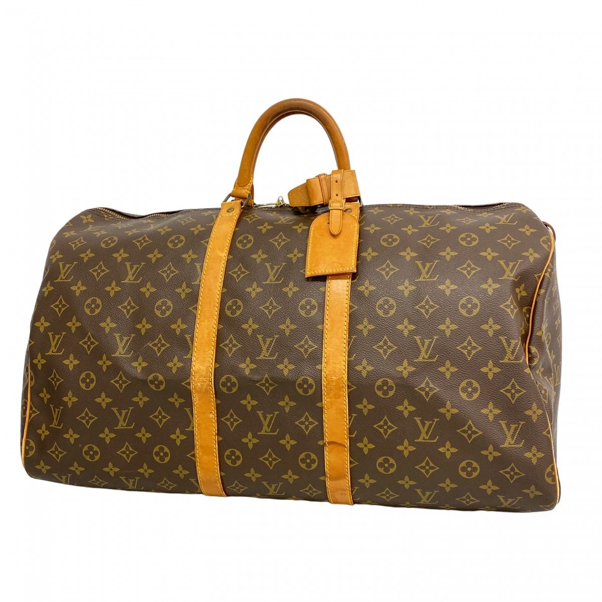 Louis Vuitton Boston Bag Monogram Keepall 55 Brown