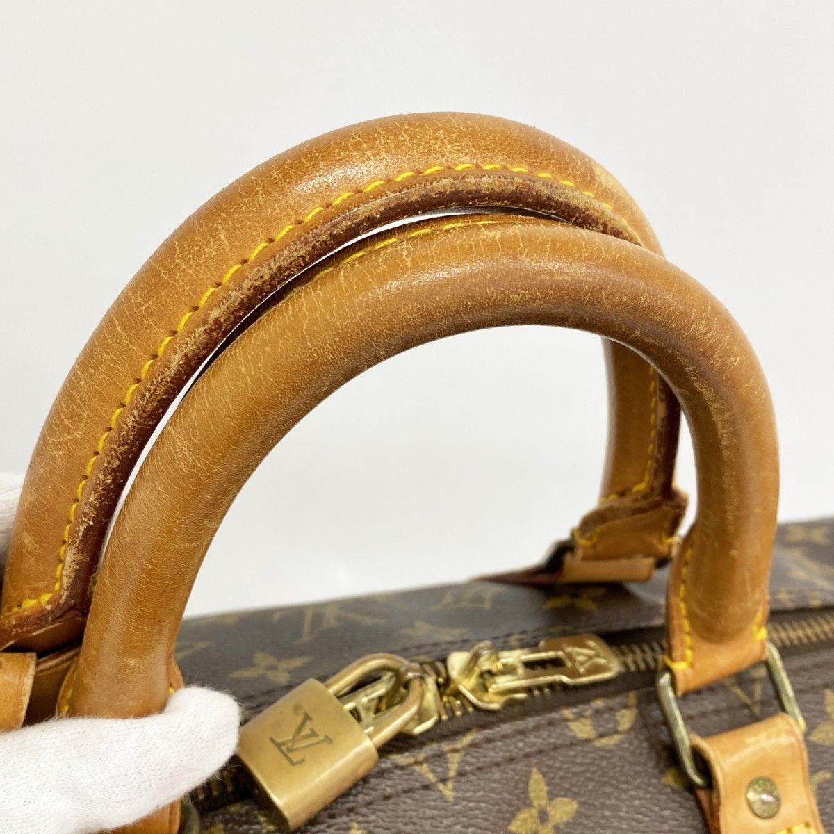 Louis Vuitton Boston Bag Monogram Keepall 55 Brown — view 9