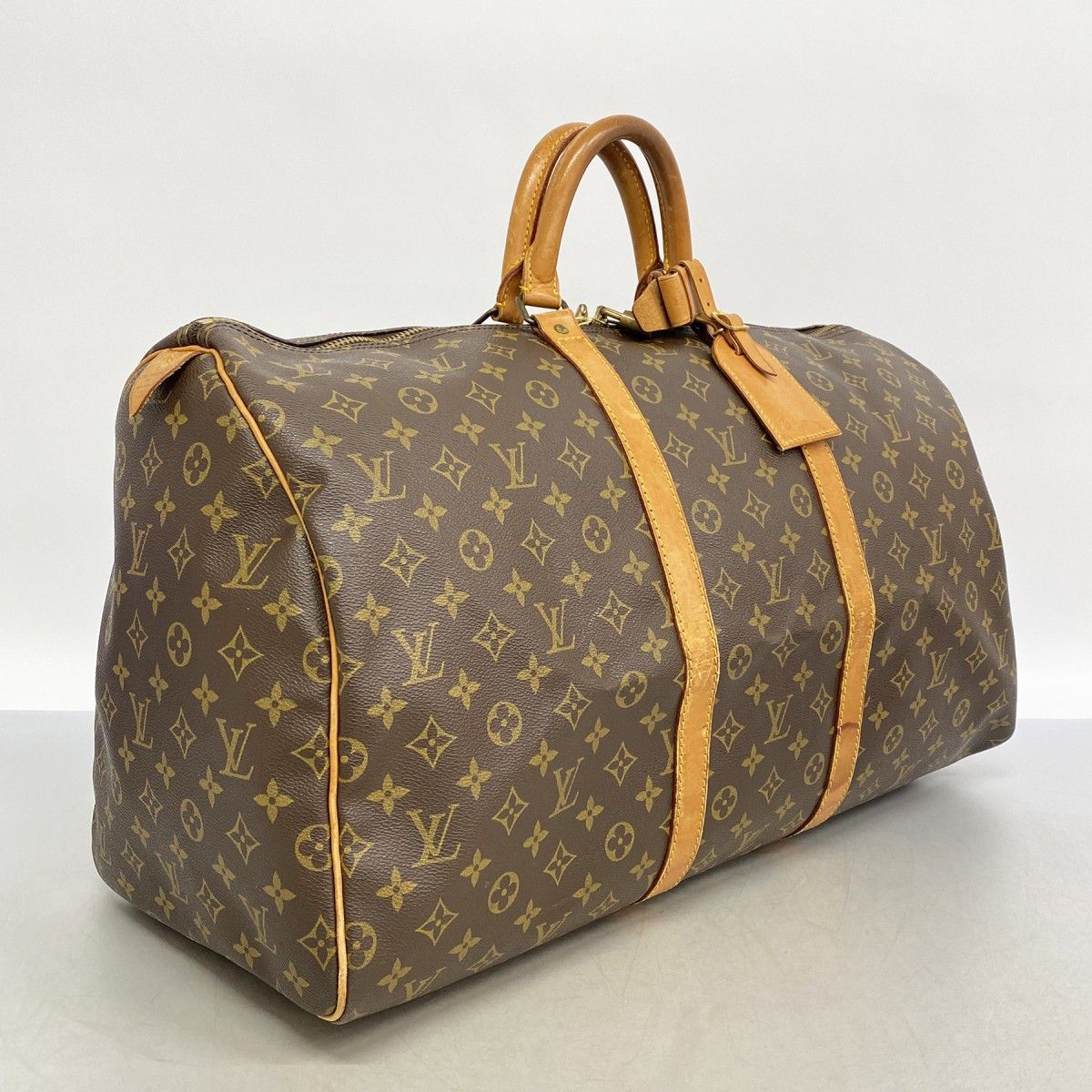 Louis Vuitton Boston Bag Monogram Keepall 55 Brown — view 2
