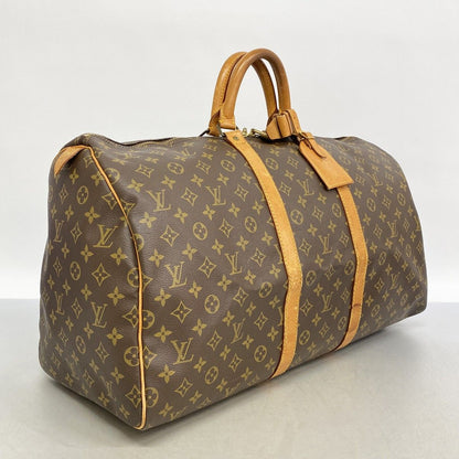 Louis Vuitton Boston Bag Monogram Keepall 55 Brown — view 2