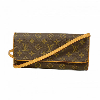 Louis Vuitton Shoulder Bag Monogram Pochette Twin GM Brown