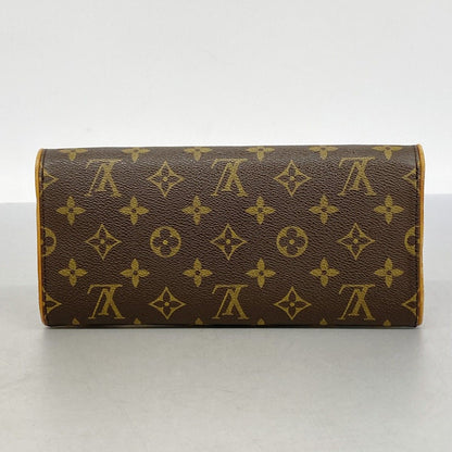 Louis Vuitton Shoulder Bag Monogram Pochette Twin GM Brown — view 9