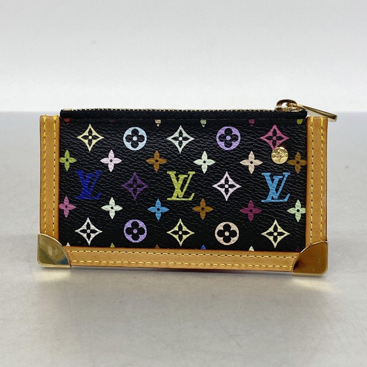 Louis Vuitton Coin Case Monogram Multicolor Pochette Cles Noir — view 8