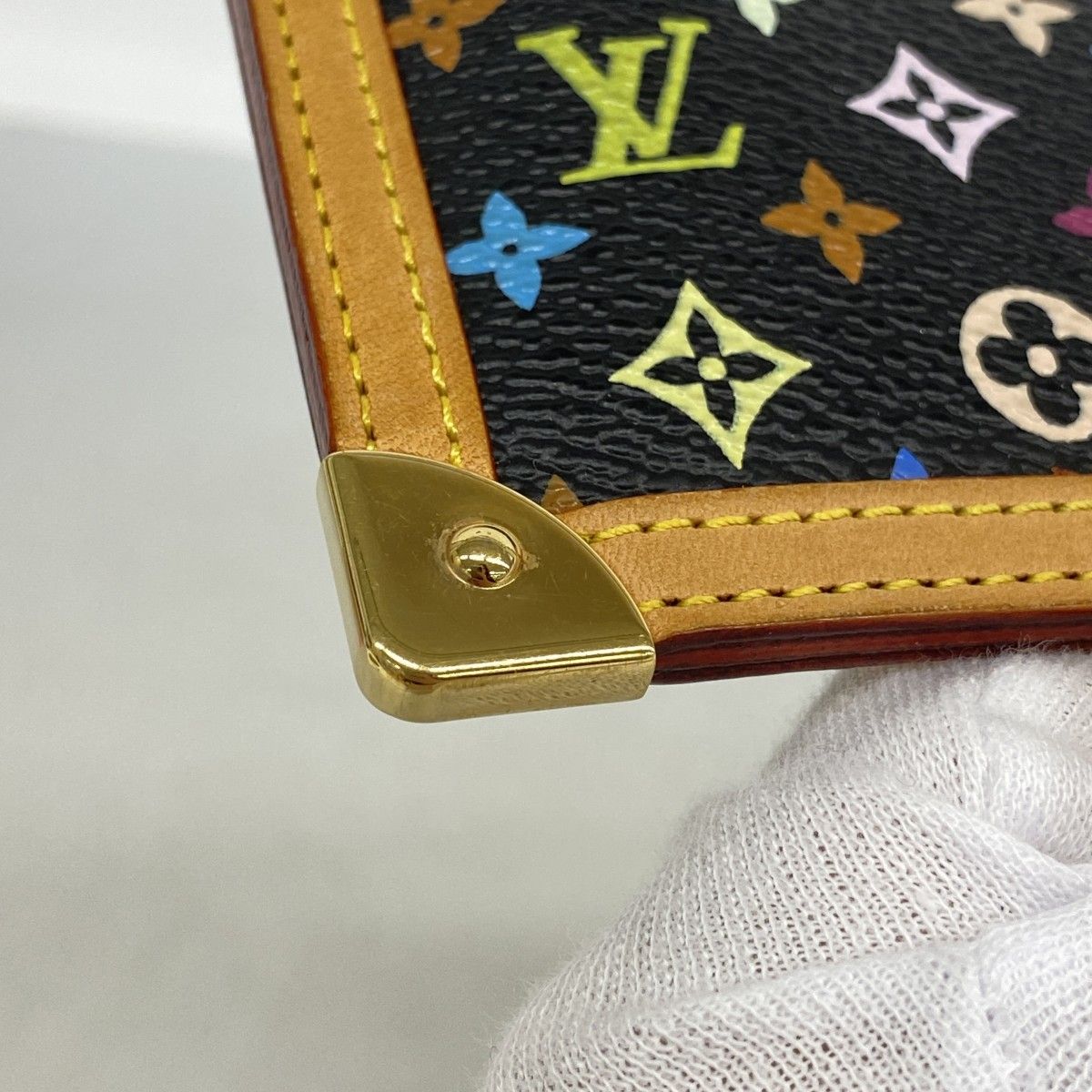 Louis Vuitton Coin Case Monogram Multicolor Pochette Cles Noir — view 5
