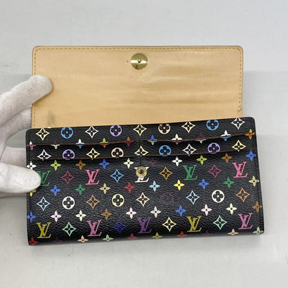 Louis Vuitton Wallet Monogram Multicolor Portefeuille Sarah Noir — view 8