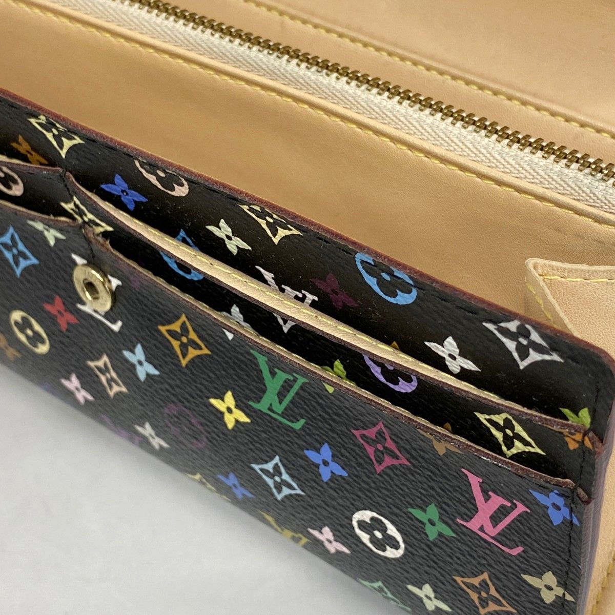 Louis Vuitton Wallet Monogram Multicolor Portefeuille Sarah Noir — view 7