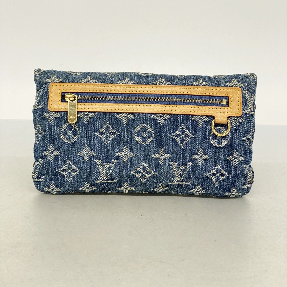 Louis Vuitton Pouch Monogram Denim Pochette Plat Blue — view 9