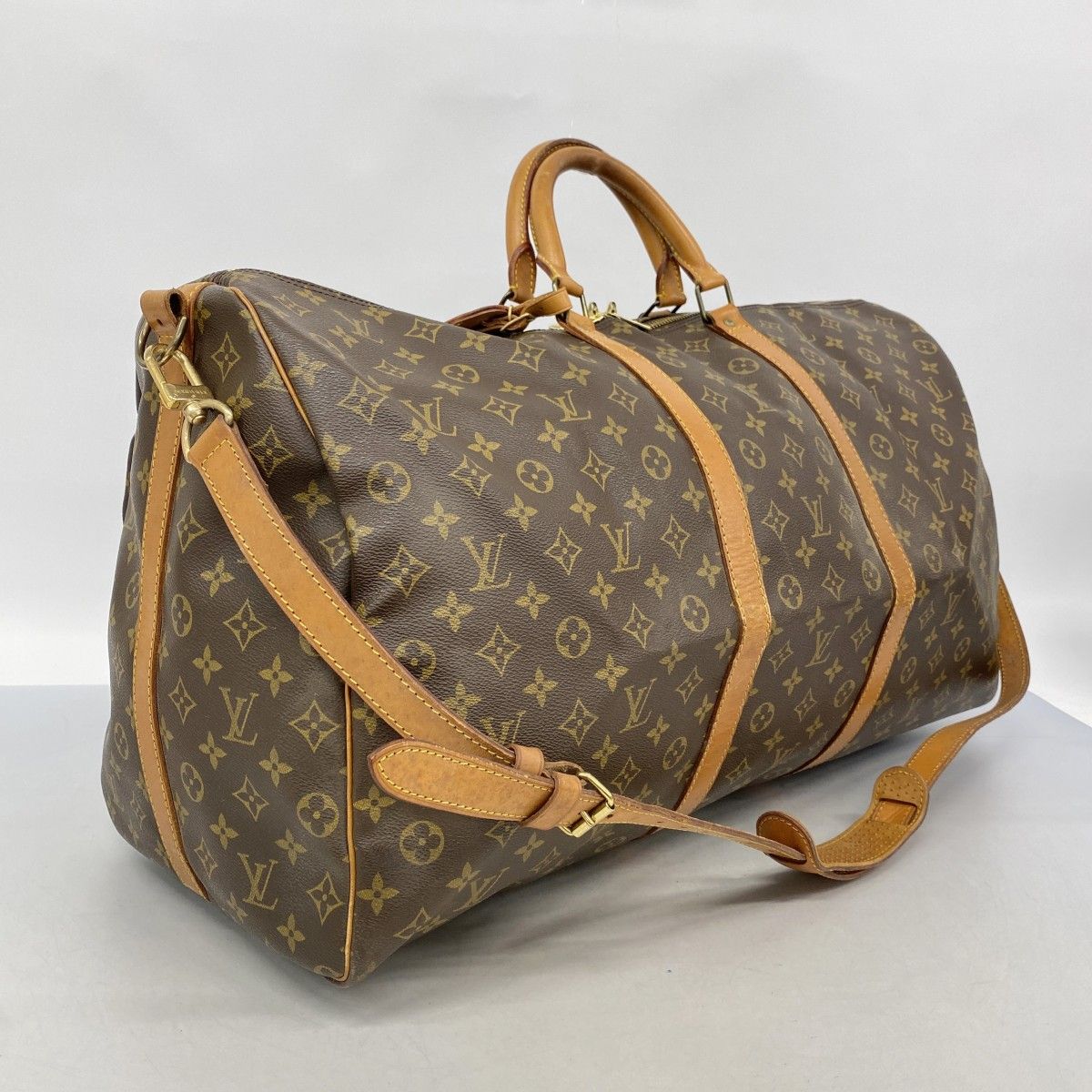 Louis Vuitton Boston Bag Monogram Keepall Bandouliere 60 Brown — view 2
