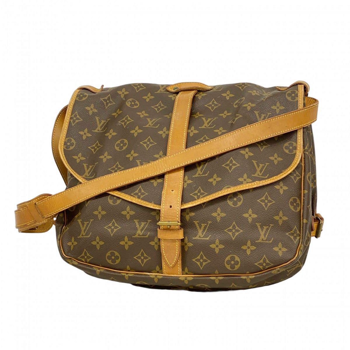 Louis Vuitton Shoulder Bag Monogram Saumur 35 Brown