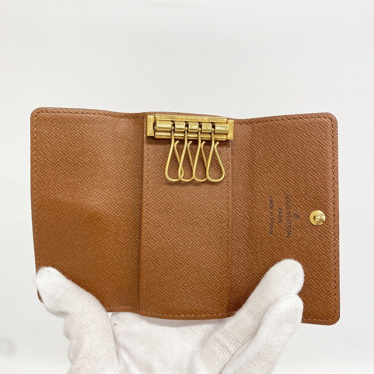 Louis Vuitton Key Case Monogram Multicles 4 Brown Key Holder — view 3