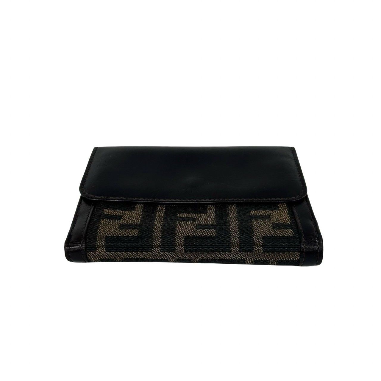 Fendi Vintage Zucca FF Pattern Canvas Leather Bifold Wallet Billfold Coin Purse — view 6