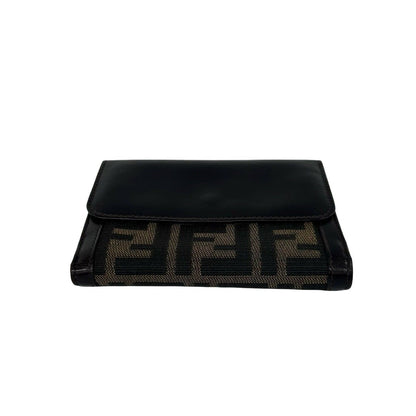 Fendi Vintage Zucca FF Pattern Canvas Leather Bifold Wallet Billfold Coin Purse — view 6