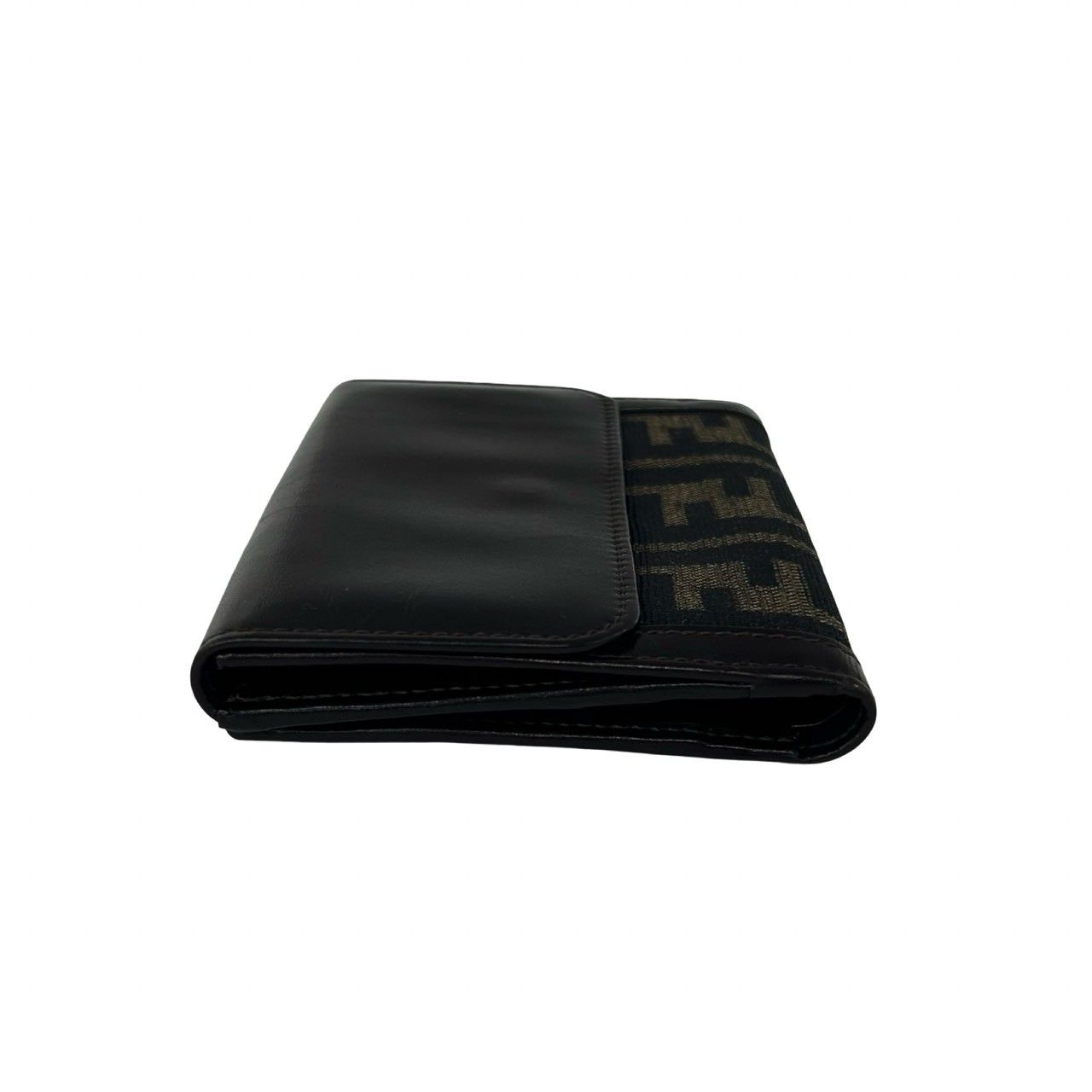Fendi Vintage Zucca FF Pattern Canvas Leather Bifold Wallet Billfold Coin Purse — view 5
