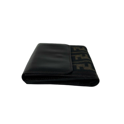 Fendi Vintage Zucca FF Pattern Canvas Leather Bifold Wallet Billfold Coin Purse — view 5