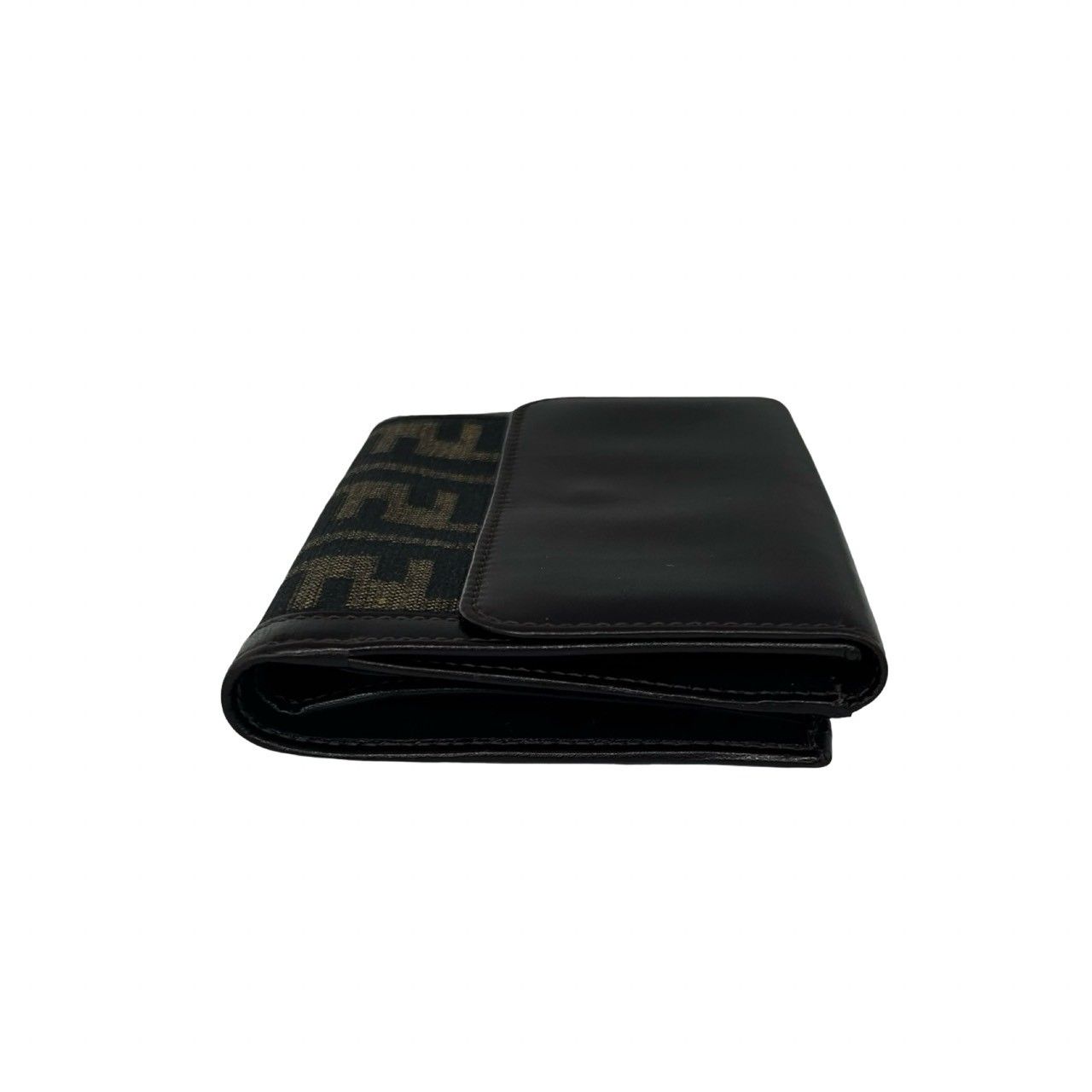 Fendi Vintage Zucca FF Pattern Canvas Leather Bifold Wallet Billfold Coin Purse — view 4
