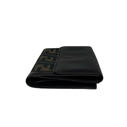 Fendi Vintage Zucca FF Pattern Canvas Leather Bifold Wallet Billfold Coin Purse — view 4