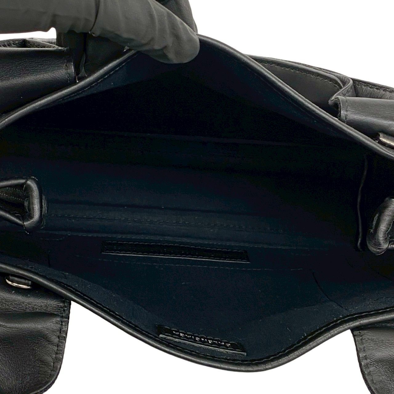 Balenciaga Navy Cabas XS Canvas Leather 2-Way Shoulder Bag Black — view 9