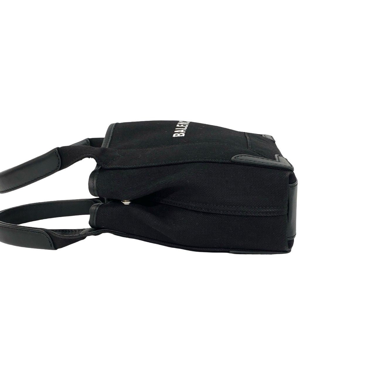Balenciaga Navy Cabas XS Canvas Leather 2-Way Shoulder Bag Black — view 5