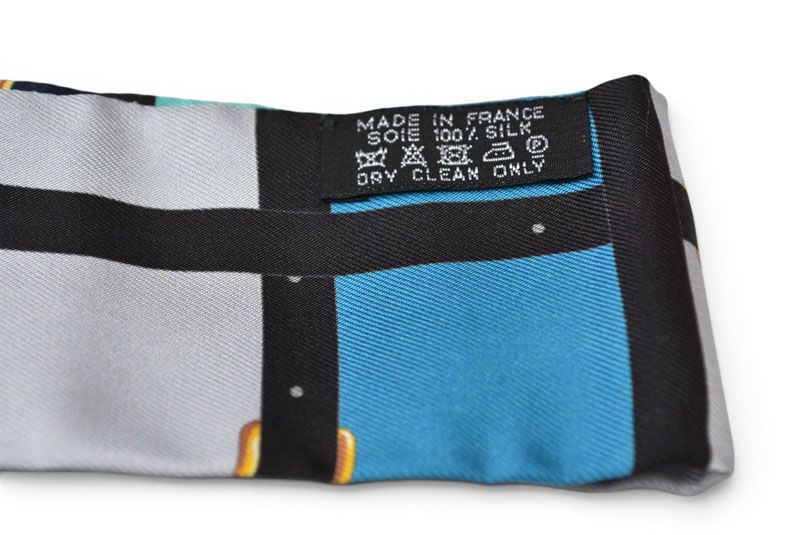 Hermes Twill Scarf Silk Belt Motif Light Blue — view 4