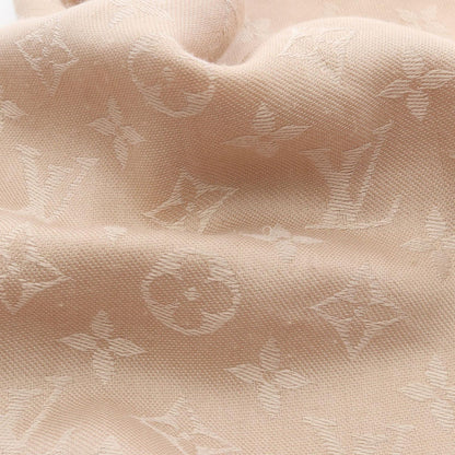 Louis Vuitton Shawl Monogram Ecru Silk Wool Scarf — view 9