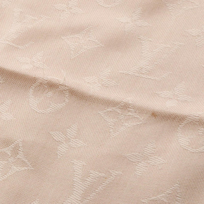 Louis Vuitton Shawl Monogram Ecru Silk Wool Scarf — view 7