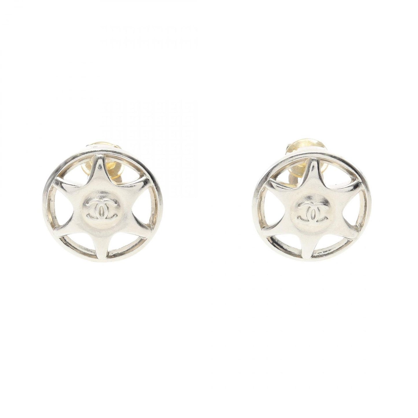 Chanel Earrings CC Logo Stainless Steel