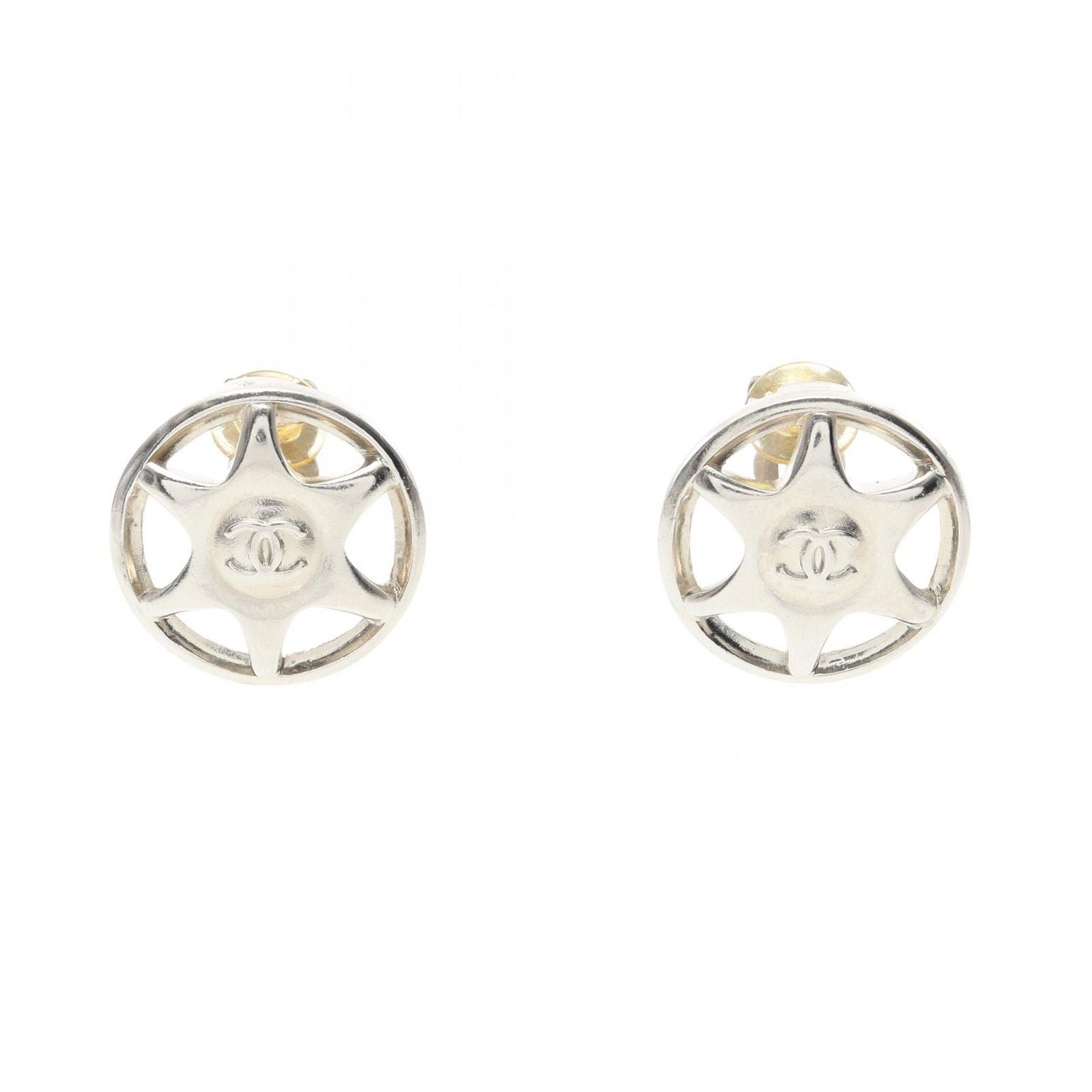 Chanel Earrings CC Logo Stainless Steel