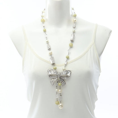 Chanel Necklace CC Logo Ribbon Stainless Steel — view 6