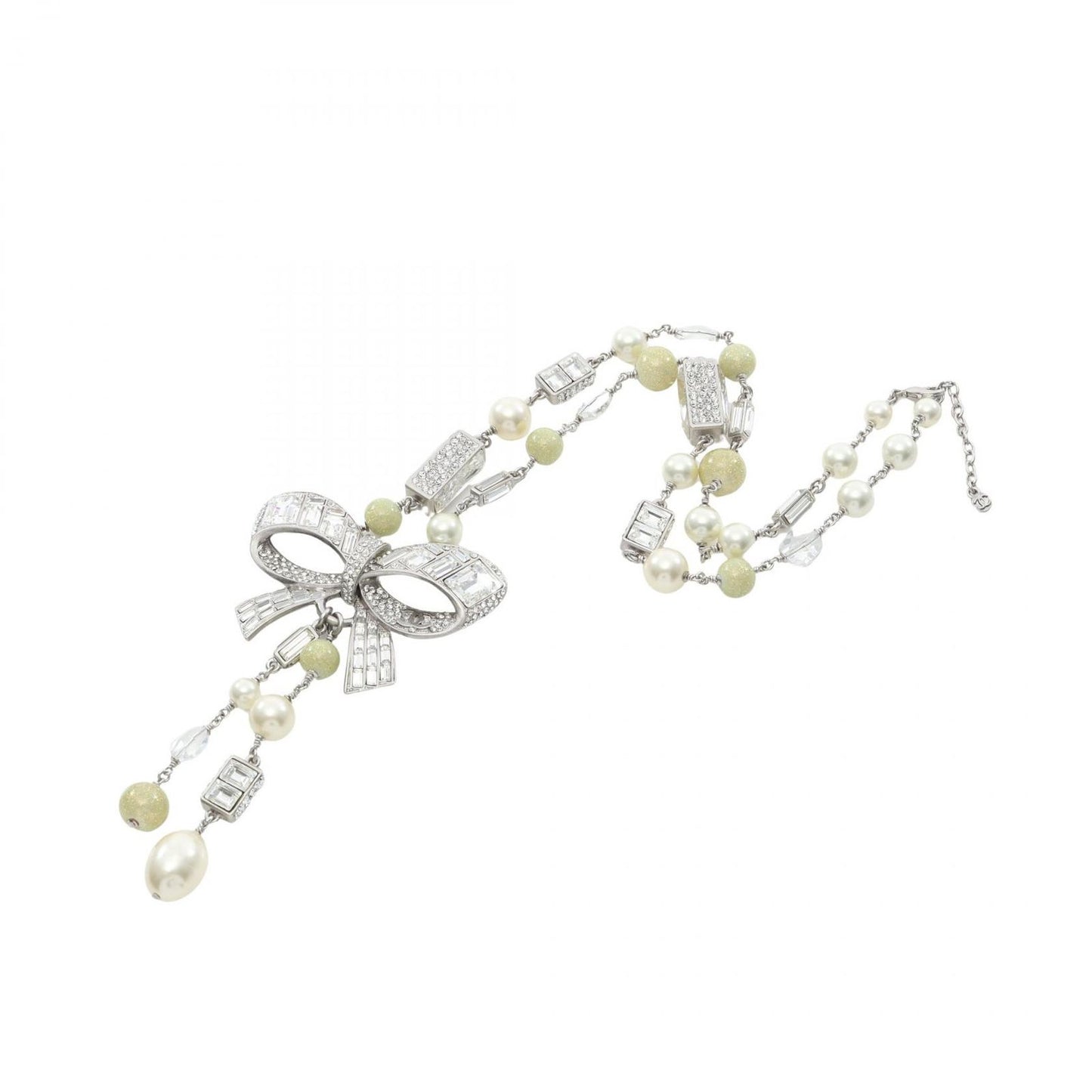 Chanel Necklace CC Logo Ribbon Stainless Steel — view 3