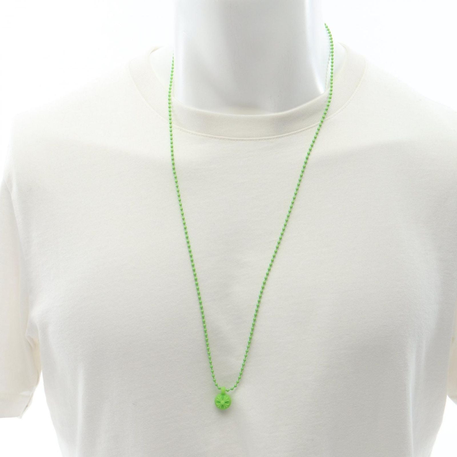 Chrome Hearts Necklace Rubber CH Crossball Stainless Steel — view 4