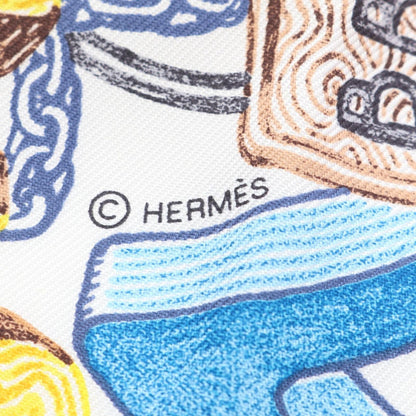 Hermes Scarf Petit Carre 45 Chevaloscope Neon Silk — view 2